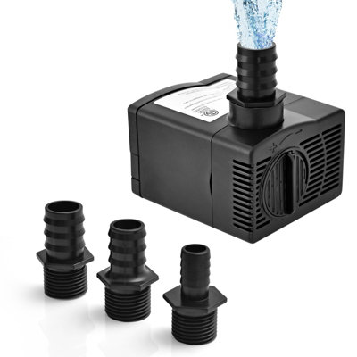 Costway 1450L/H 30W Submersible Pump Fountain Water Pump with 2.5M High Lift 3 Nozzles