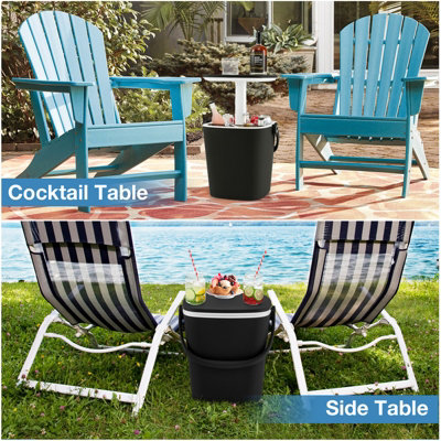 Costway 15 L Outdoor Cool Bar Table Patio Cooler Side Table with Lift Top Lid - 6