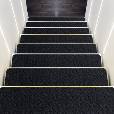 Costway 15 PCS Stair Treads Non-Slip Stairway Carpets Slip Stair Mats for  Wooden Steps