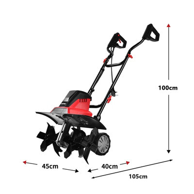 Costway 1500W Electric Tiller Garden Soil Cultivator Rotavator W/ Sharp 6 Tiller Blades