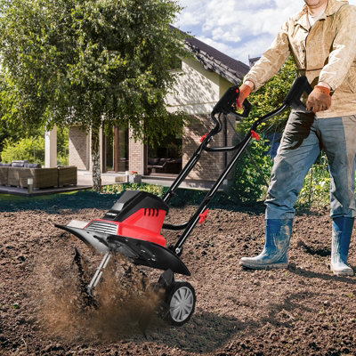 Costway 1500W Electric Tiller Garden Soil Cultivator Rotavator W/ Sharp 6 Tiller Blades - 3