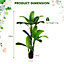 Costway 150CM Artificial Bird of Paradise Plant Fake Tropical Palm Tree Realistic Green
