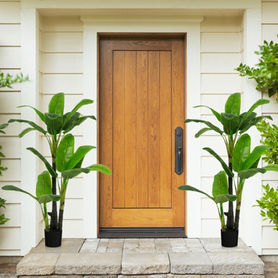 Costway 150CM Artificial Bird of Paradise Plant Fake Tropical Palm Tree Realistic Green - 3