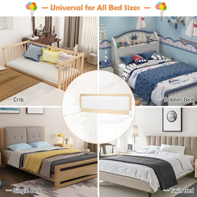 Costway 150cm Extra Long Toddler Safety Bed Rail Folding Protection  Anti-Fall Bed Guard