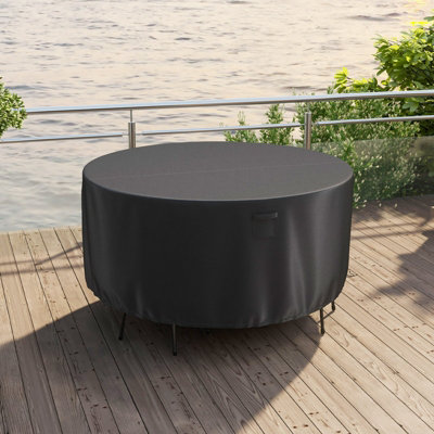 Costway 158 CM Round Patio Furniture Cover Outdoor Dining Table Chair Set Cover