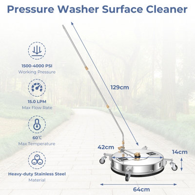 Costway 16.5" Pressure Washer Surface Cleaner Power Pressure Washer Cleaner