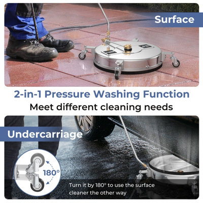 Costway 16.5" Pressure Washer Surface Cleaner Power Pressure Washer Cleaner - 3