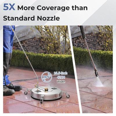 Costway 16.5" Pressure Washer Surface Cleaner Power Pressure Washer Cleaner - 6