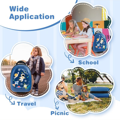 Costway 16" Kids Carry On Luggage Rolling Portable Travel Hard Shell Suitcase W/ Wheels - 8