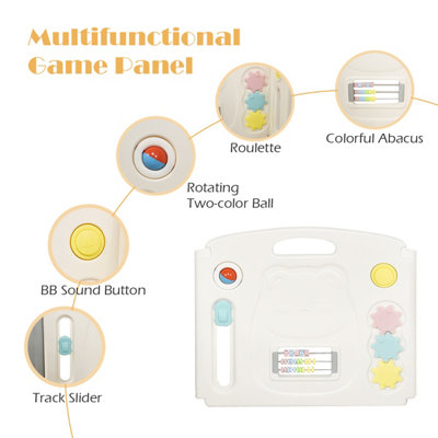 Costway 16 Panel Large Foldable Baby Playpen Safety Activity Center BPA Free Baby Fence - 8