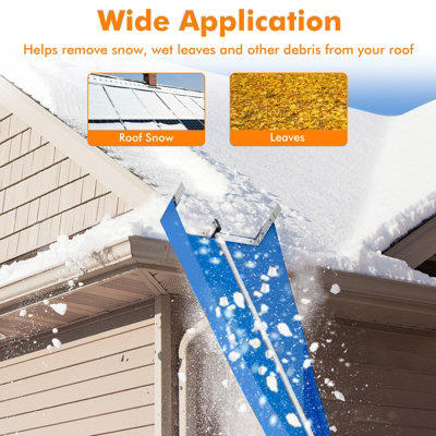 Costway 170-750CM Snow Roof Rake Adjustable Snow Cleaning Tool Lightweight Roof Rake - 5