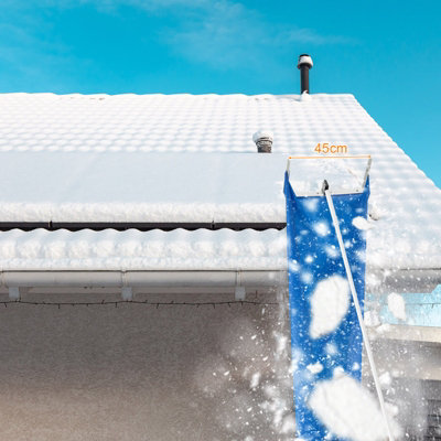 Costway 170-750CM Snow Roof Rake Adjustable Snow Cleaning Tool Lightweight Roof Rake - 9