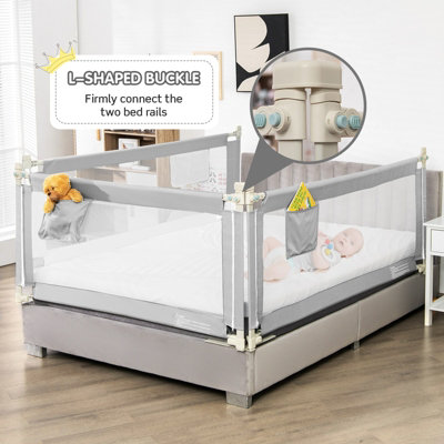 Costway 175 cm Toddler Bedrail Infant Safety Bed Guardrail