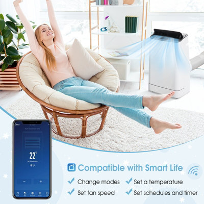 Costway 18000 BTU 4-in-1 Portable Air Conditioner Air Cooling Fan Dehumidifier AC Unit - 4