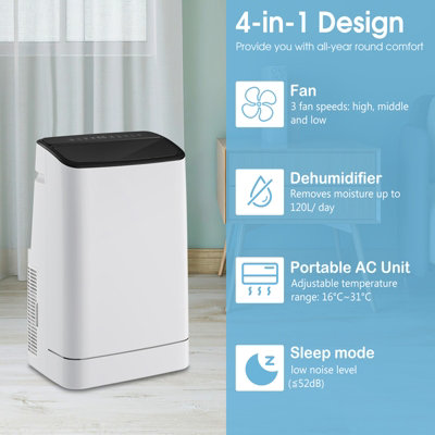 Costway 18000 BTU 4-in-1 Portable Air Conditioner Air Cooling Fan Dehumidifier AC Unit - 5