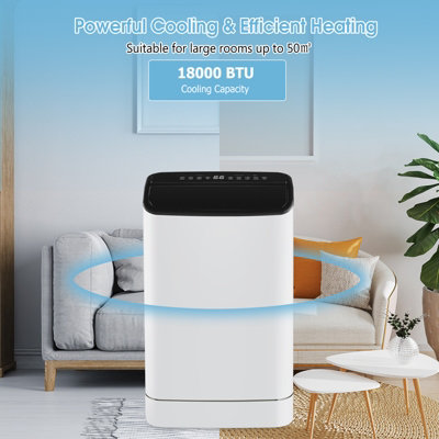 Costway 18000 BTU 4-in-1 Portable Air Conditioner Air Cooling Fan Dehumidifier AC Unit - 7