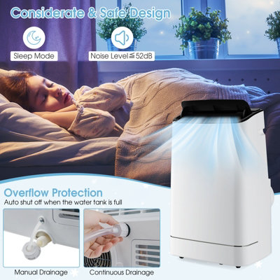 Costway 18000 BTU 4-in-1 Portable Air Conditioner Air Cooling Fan Dehumidifier AC Unit - 8