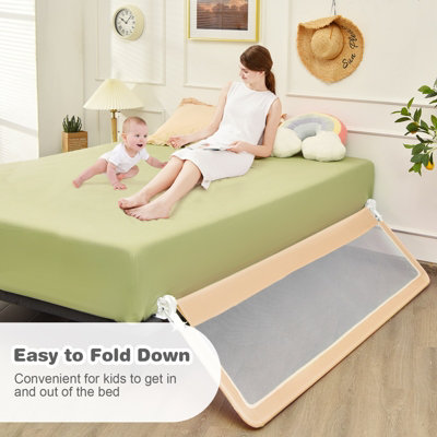 Plushy Toddler Brown Bed Rail - Comfortable, Safe and Secure Bed