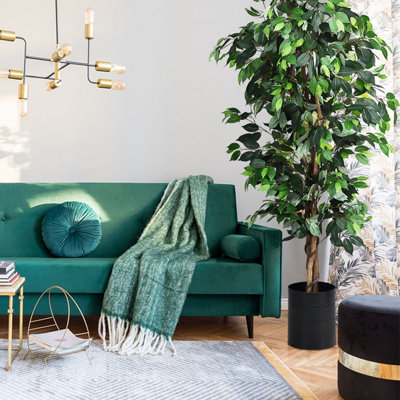 Costway 180cm Ficus Tree Artificial Plant Decorative Plant Artificial Tree Houseplant - 3