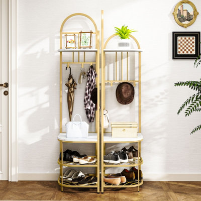 Coat Hooks Hall Tree Coat Rack Walmart Corner With Bench And Shoe