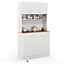 Costway 180cm Tall Pantry Cabinet Kitchen Cabinet Freestanding Buffet Cupboard