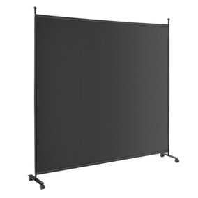 Costway 184cm Single Panel Room Divider Rolling Privacy Screen w/ Lockable Wheels
