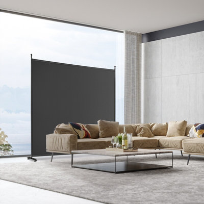 Costway 184cm Single Panel Room Divider Rolling Privacy Screen w ...