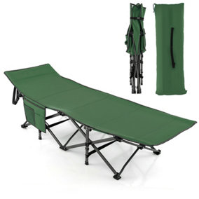 Costway 190 x 70 cm Folding Camping Cot Adults Portable Travel Sleeping Cot w/ Carry Bag