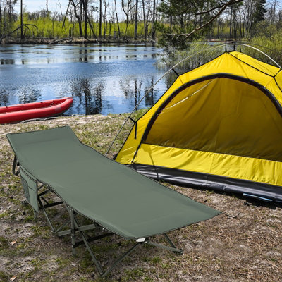 Costway 190 x 70 cm Folding Camping Cot Adults Portable Travel Sleeping Cot w/ Carry Bag - 4