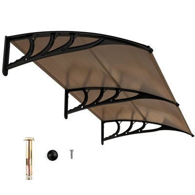 Costway 199 x 98 cm Window Door Awning Canopy Outdoor Front Door Patio Overhang Awning Protection