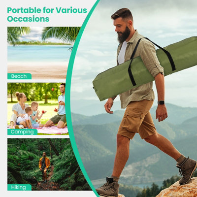 Costway 2-4 Person Instant Pop-up Tent Waterproof Camping Tent w/ Removable Rainfly - 8