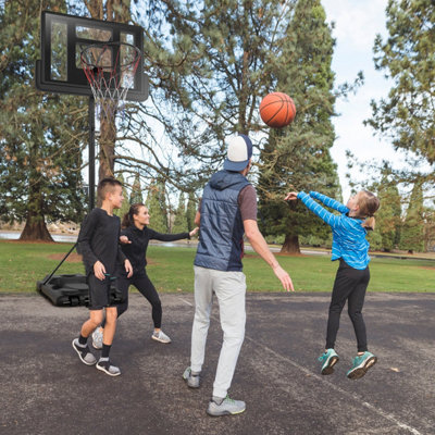 Costway 2.6M - 3CM Adjustable Height Portable Basketball Court Rim System - 3