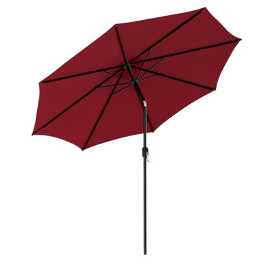 Costway 2.7 m Patio Umbrella Cantilever Umbrella Canopy Market Table Umbrella