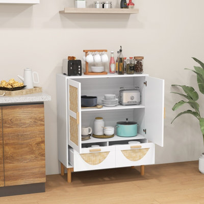 Costway 2-Door Sideboard Buffet Cabinet Kitchen Cupboard Server Cabinet