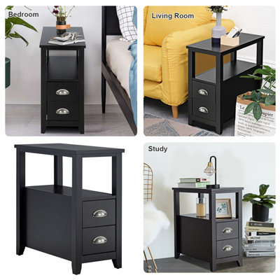 Corner deals nightstand table