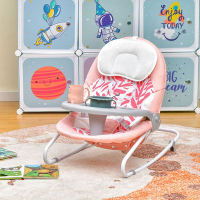 Costway 2-In-1 Baby Rocking Swing W/ Remote Control 3 toys & 5-gear - 9