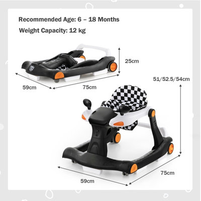 Baby walker 2024 adjustable height