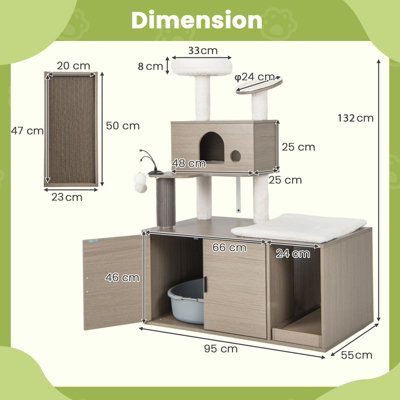 Litter box clearance tower