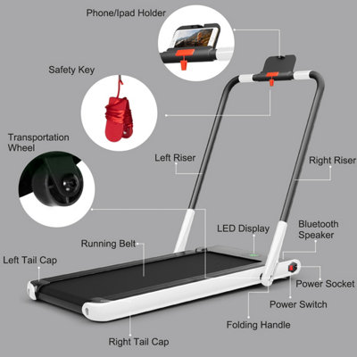 Costway in Folding Treadmill Under Desk Treadmill
