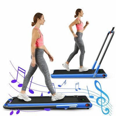 COSTWAY 2 in 1 Folding Treadmill Electric Walking Running Machine ...