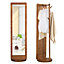 Costway 2-in-1 Freestanding Dressing Full Body Mirror Coat Rack with 360-Degree Rotating Base