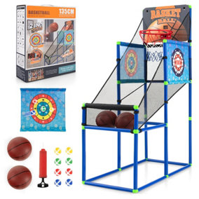 Costway 2-in-1 Kids Basketball Arcade Game Basketball & Sticky Balls Game Set Sport Toy