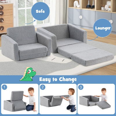 Children's flip open foam sofa hotsell