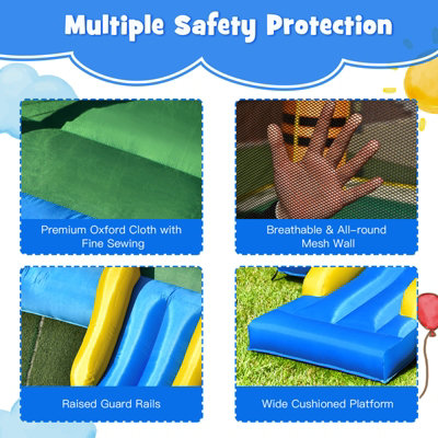 Costway 2-in-1 Kids Crayon Theme Bounce Castle House Inflatable Jumping House - 4