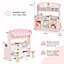 Costway 2-in-1 Kids Play Kitchen & Restaurant Pretend Double-sided Role Play Cooking Toy