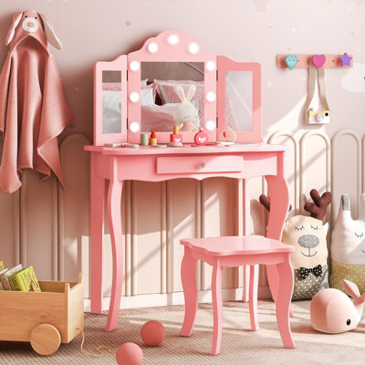 Pink kids vanity hotsell