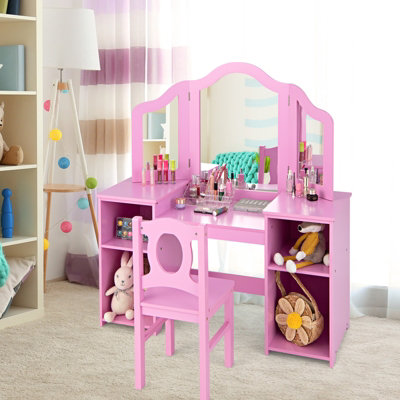 Childrens dressing outlet table and chair