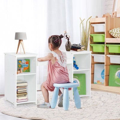 Childrens dressing tables with mirror and stool hot sale