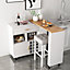 Costway 2-in-1 Kitchen Island Cart Bar Table Combo Reversible Mobile Serving Cart