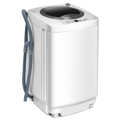  ARLIME 2 in 1 Compact Mini Laundry Machine Full-Automatic  Washing Machine 1.5 Cu.Ft Capacity Portable Laundry Washer & Spin Dryer W/  Long Inlet & Outlet Hose For Apartments, Condos, Dorms, RV's